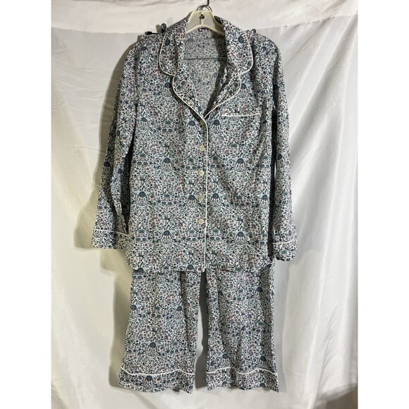 Liberty London Libby Tana Lawn Small Pajama Set Floral Cotton 2pc Sleepwear